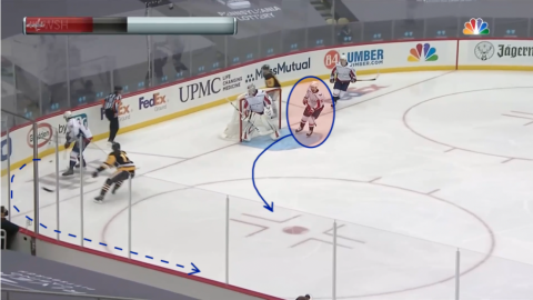 Kuznetsov C Underneath Puck Breakout Support